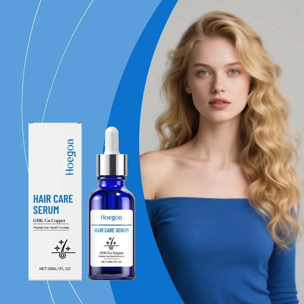 30ML Copper Peptide Hair Care Serum,For All Scalp Types Hair Strengthening Volumizing Nourishing Thicker Fuller Hair Essence