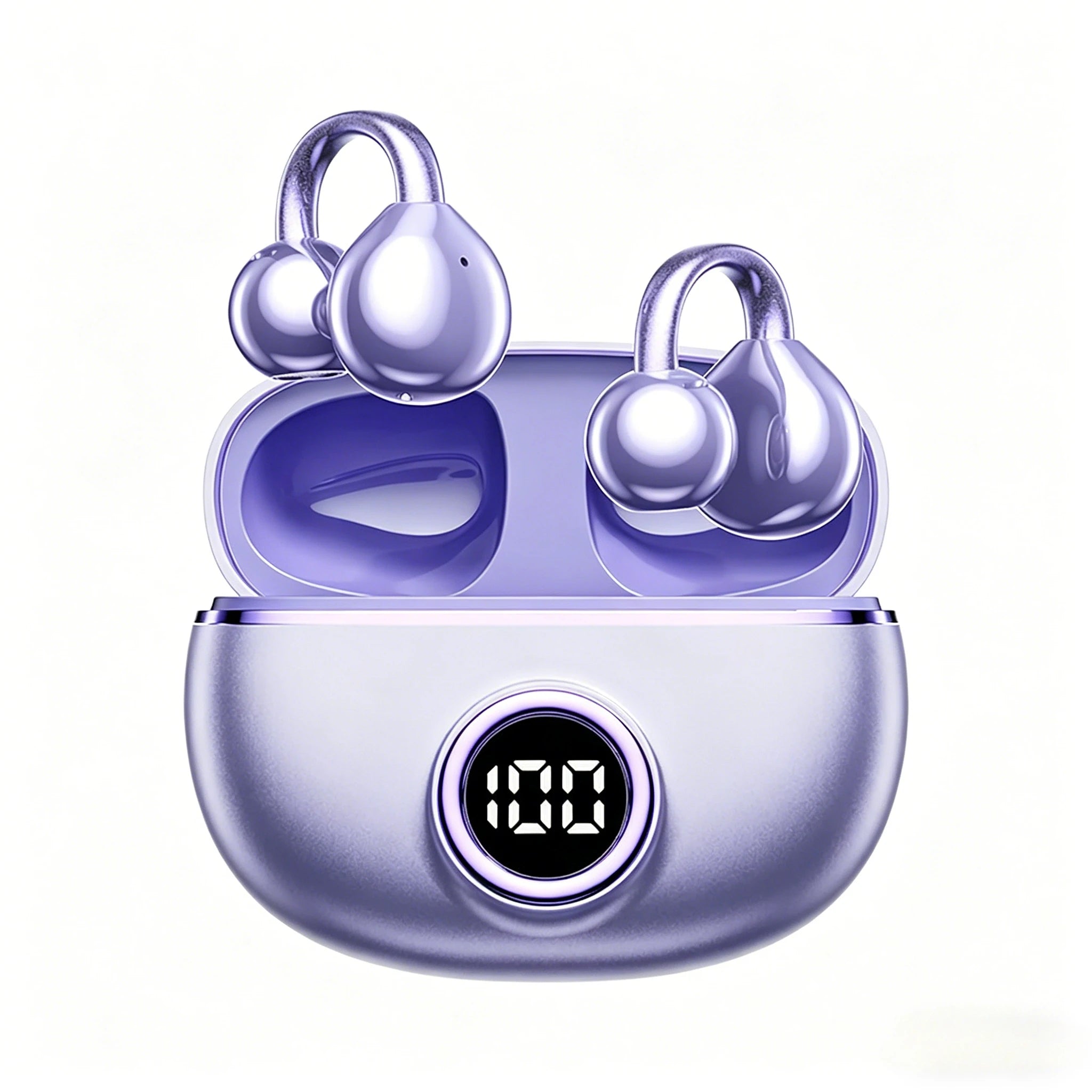 Wireless Clip Headphones Bluetooth Headset Handsfree Noise Canceling Earphones Clip Ear Music Sports Gaming Earplugs With Mic