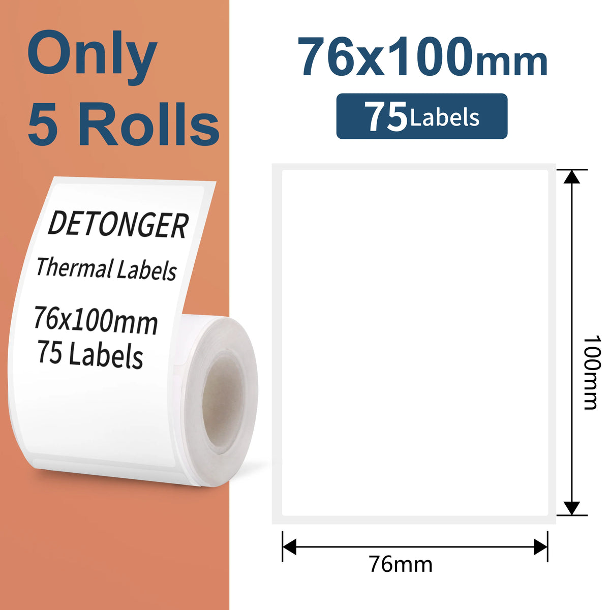 DETONGER DP30S 28-80mm Mini Portable Thermal Printer Multifunctional Barcode Label Sticker Maker BT Android / iOS