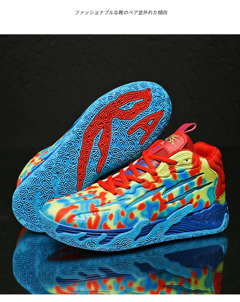 Men Basketball Shoes Field Training High-top Comfortable Non-slip Sports Footwear Luxury Lace-up Flat Sneaker for Men Traf Homme