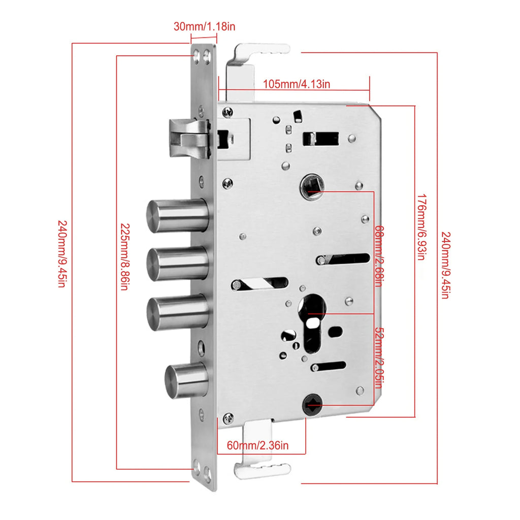 Door Locking Cylinder Multifunctional Mechanical and Fingerprint Door Mortise Deadlock