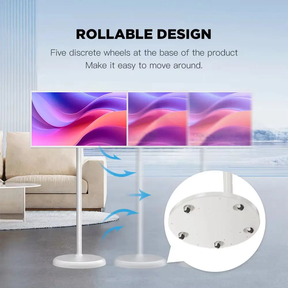 Indoor Interactive Android 12-Standard TV Portable Smart Display LCD Touchscreen