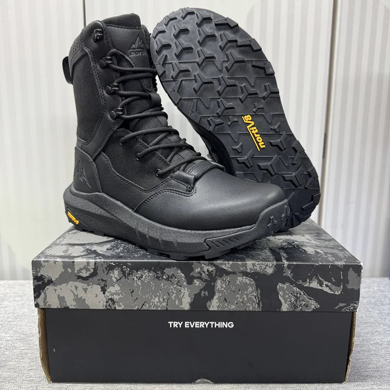 Original Brand Comfortable High Top Mountaineering Boots Designer Zipper Outdoor Hiking Shoe Autumn/Winter Trekking Sneakers