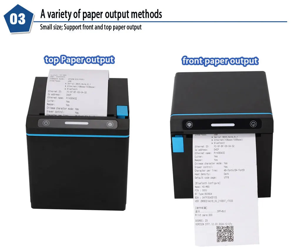 ATV&UTVHSPOS 80mm Thermal Receipt Printer USB Interface in Stock for Retail Checkout