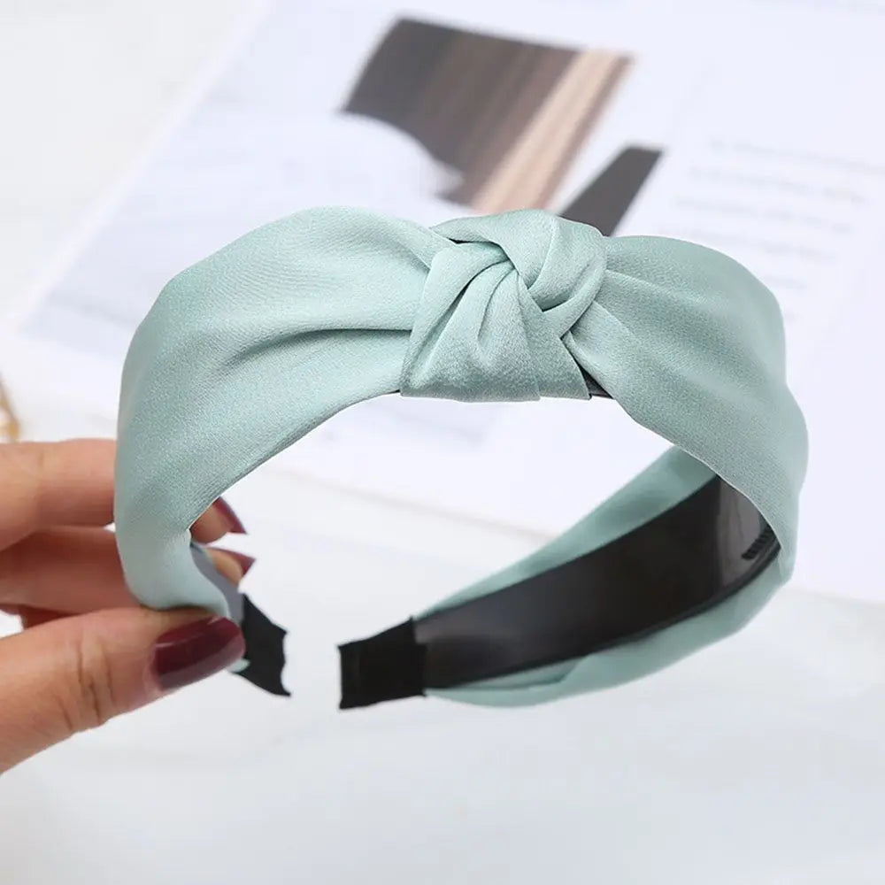Women Girls Wide Top Knot Hair Bands Headdress Solid Color Cloth Headband Bezel Girls Hairband Hair Hoop Female Hair Accessories
