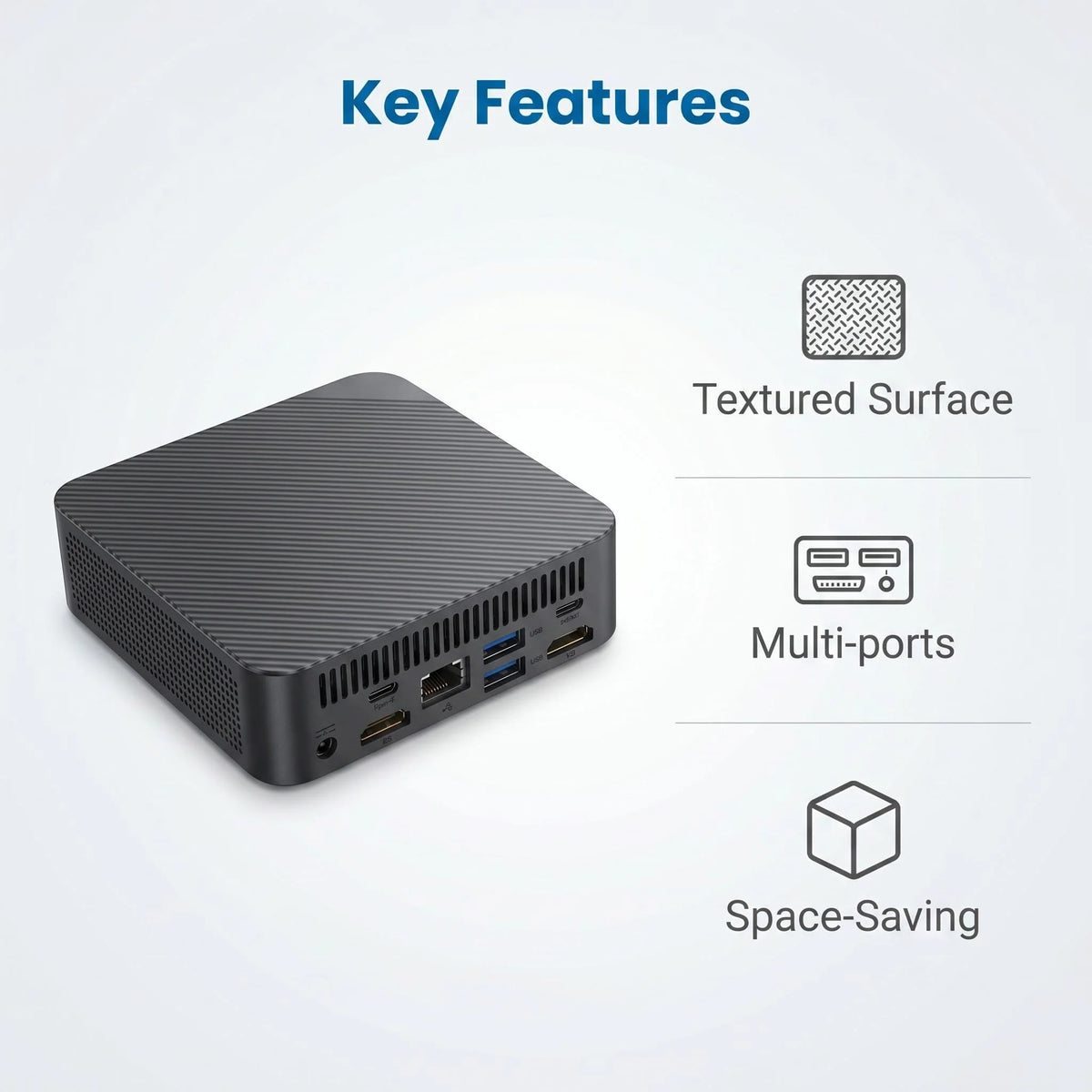Intel i9 8950HK Mini Desktop Computer 16GB DDR4 512GB NVMe SSD Triple 4K WiFi6 BT5.2 Silent Cooling Portable Home Office Max