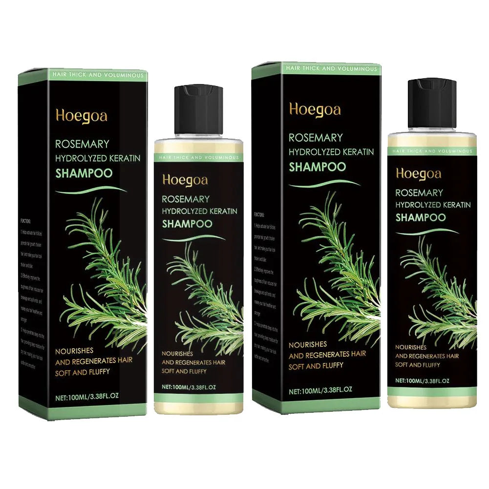 Hoegoa Rosemary Hair Shampoo Volumizing and Thickening Strengthening and Oil Control Nourishes and Repairs Hair Oil Adds Volume