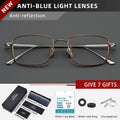 CLLOIO Pure Titanium Wire Retro Half Frame Glasses Men Women Fashion Reading Glasses Optical Prescription Progressive Eyeglasses