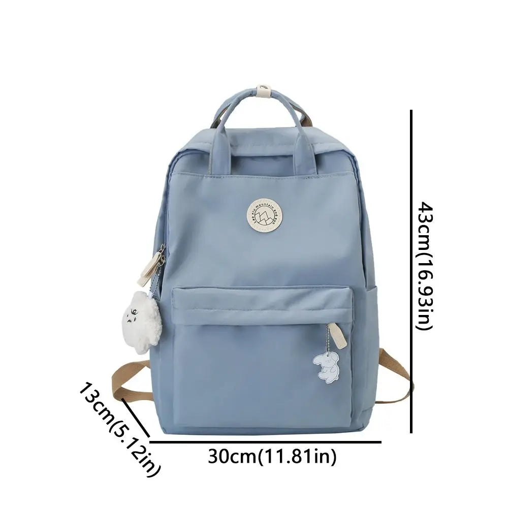 Lightweight Waterproof Women Backpack Large Capacity Solid Color Travel Backpack Nylon Ergonomic Laptop Book Bag For Teenagers