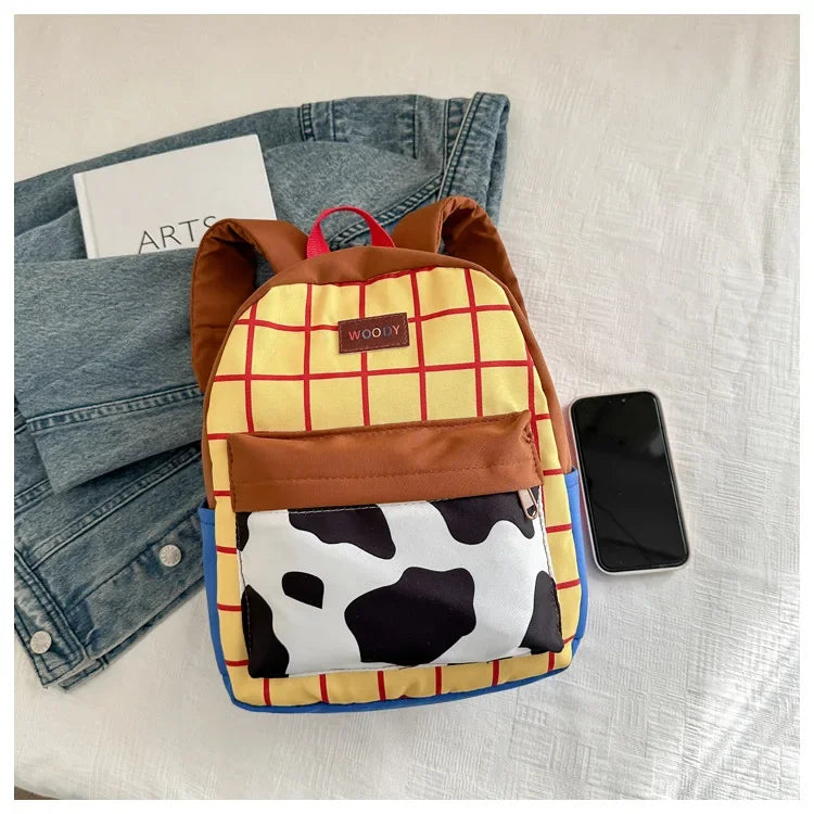 Cartoon Fashionable and Casual Women's Backpack Cute Cow Print Backpack Soft and Durable Fabric Backpack Suitable for Daily Use