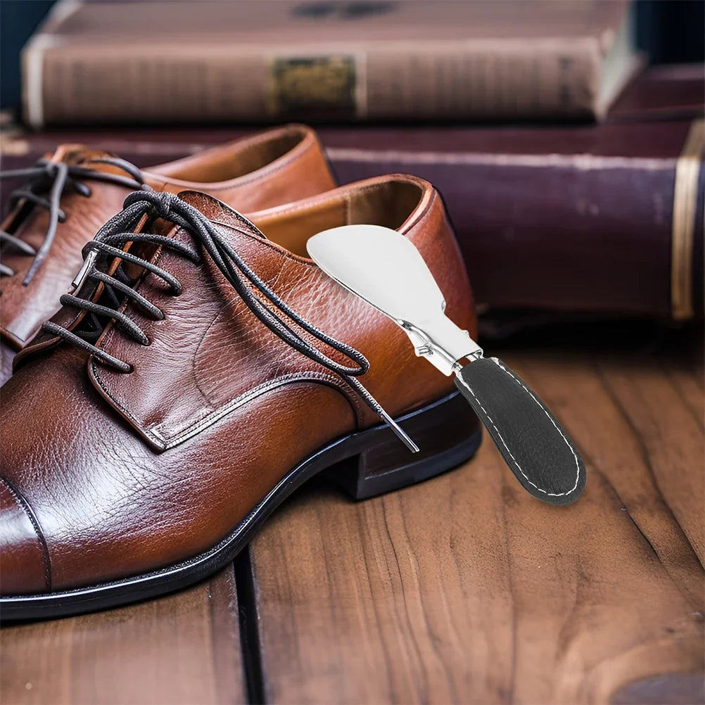 Metal Shoehorn Shoe Horns for Seniors Portable Shoe Horn Stainless Steel Shoehorn Sock Removal Shoe Remover