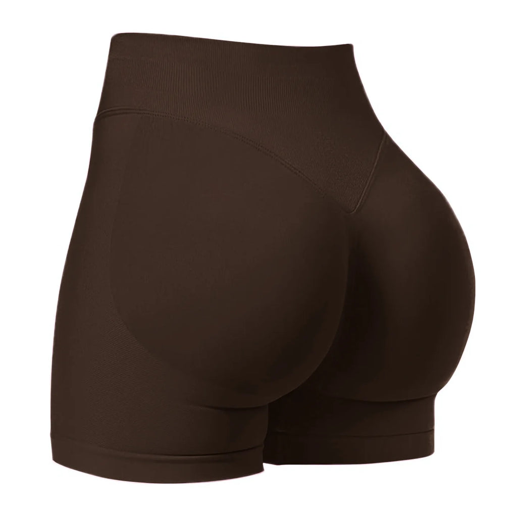 Women Seamless Yoga Leggings Summer Fitness High Waist Gym Shorts Scrunch Shorts Booty High Stretch Running Bike Pants