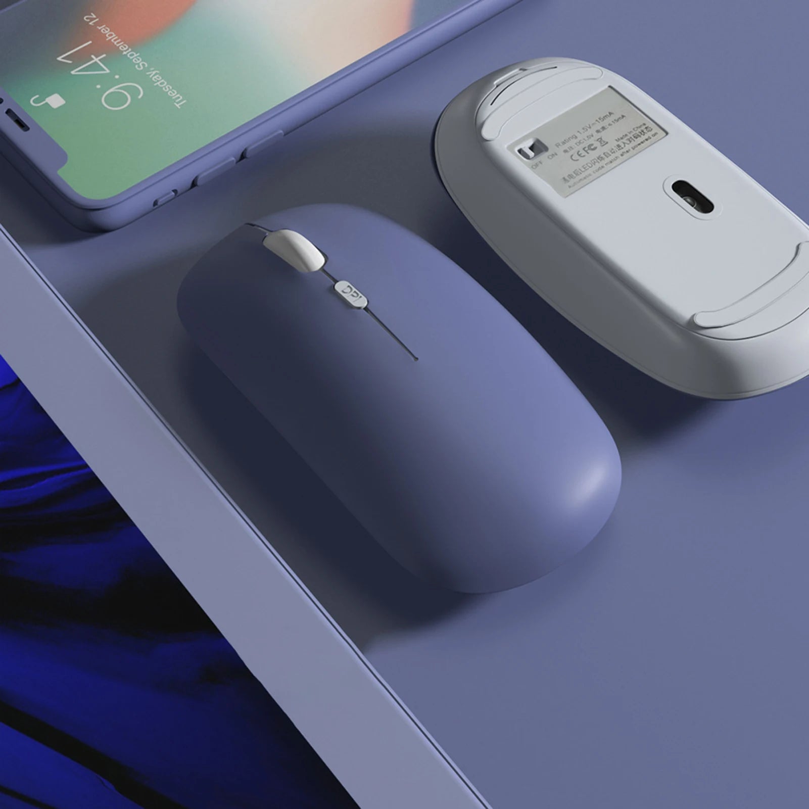 Portable Creative Mini Ultra Slim Cute Wireless Bluetooth Mouse 2.4G Receiver Laptop Gaming Mice PC 1000dpi Computer Accessories