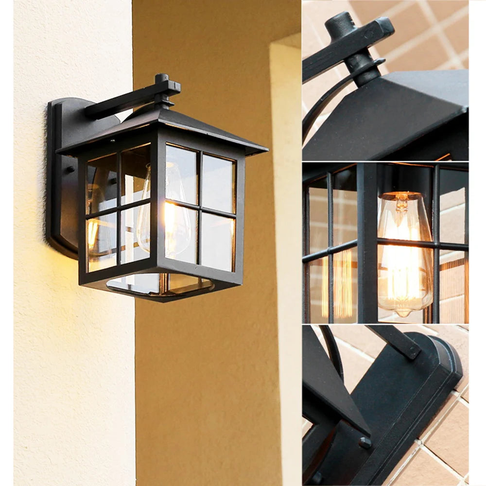 Outward Wall Lamp Outdoor Lamp E27 Bulb Waterproof Garden Lamp Balcony Wall Lamp Stairway Aisle Entrance Door Outdoor Wall Lamp