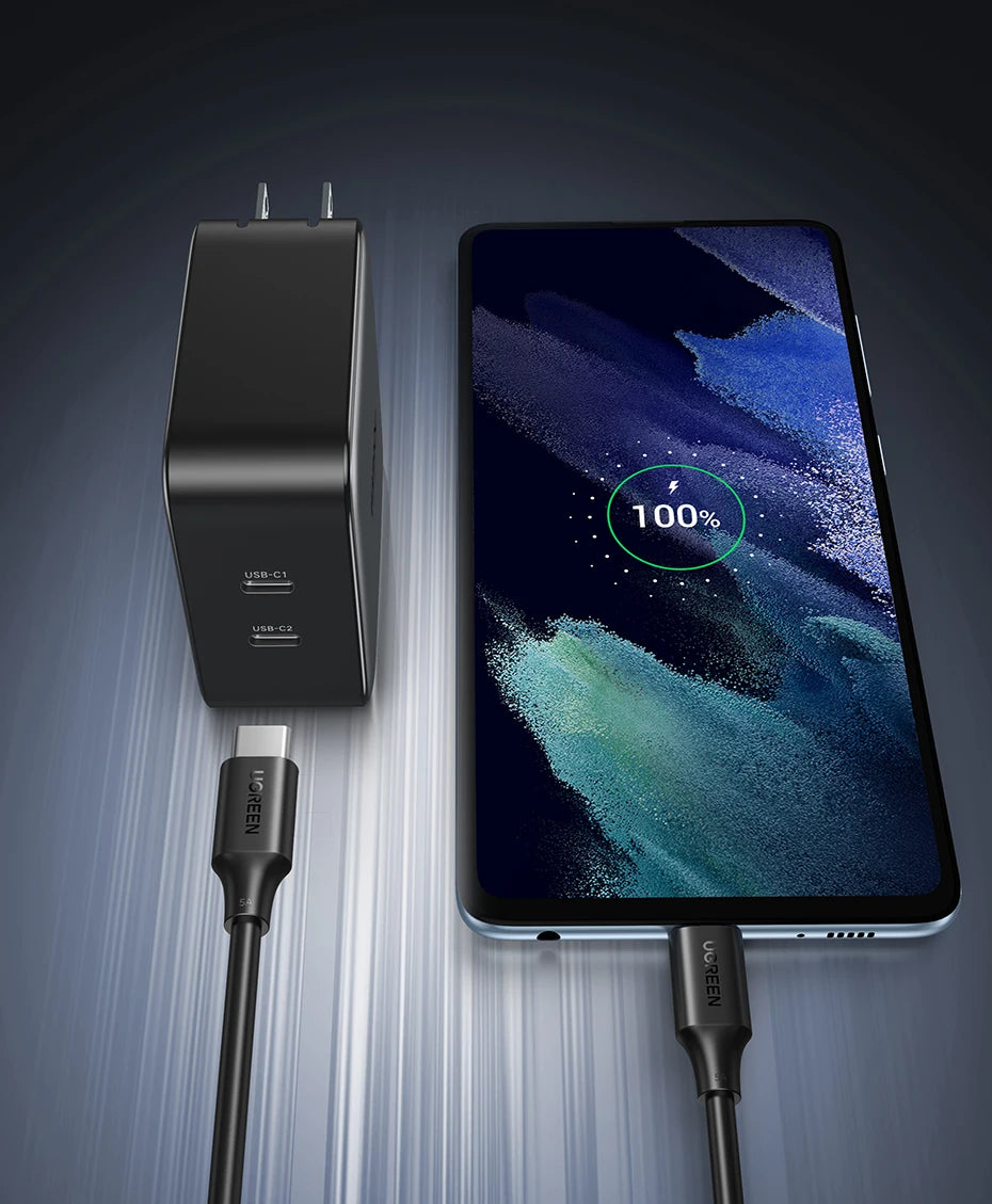 UGREEN PD100W/60W USB C to USB C Cable for iPhone 17 MacBook iPad Fast Charging Cable 5A/3A Type C Fast Charger PD Cable 0.5-3M