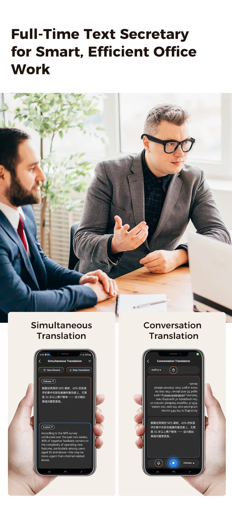 2026 AI Smart Glasses With 8MP Camera AI Voice Contorl Photo Recognition Shooting Video 150+Translation Photochromic Glasses Men
