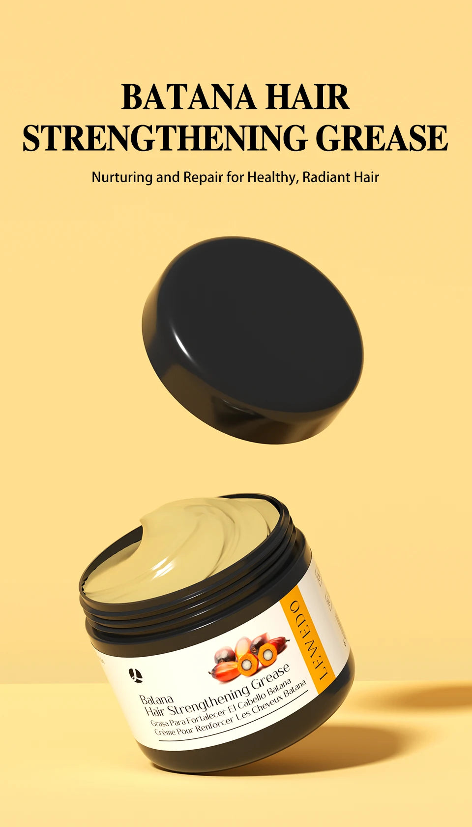 Batana Hair Oil Anti Hair Loss Hair Strengthener Cream Hair Regrowth Deep Moisturizing Nourish Batana Hair Growth Conditioner