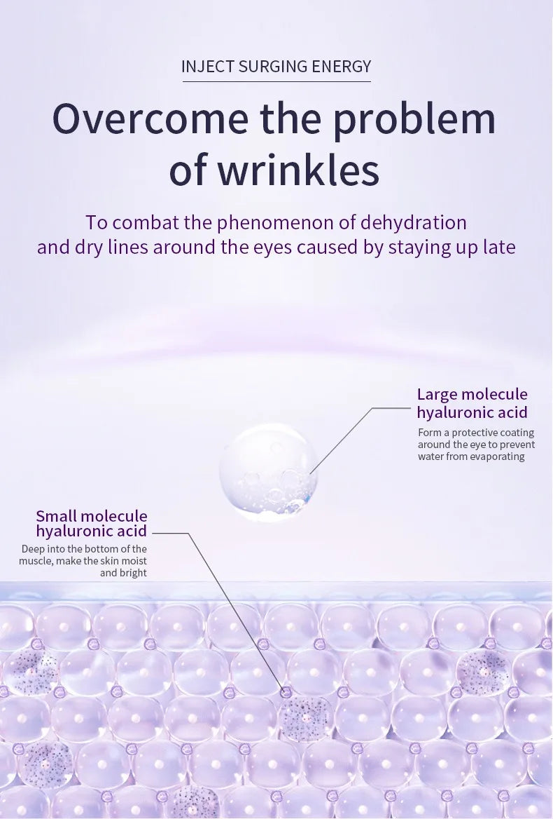 2 PCS Rollerball Eye Cream Walking Beads Massage Eye Serum Moisturizing Hydration Nourishing Reduce Dryness