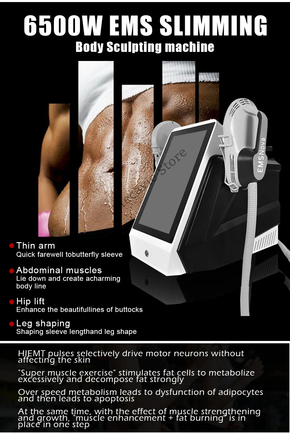 New Profession EMS 15 T RF Professional Body Shaper 6500W Muscle Stimulator Newest EMS Machine for Fitness And Wellness