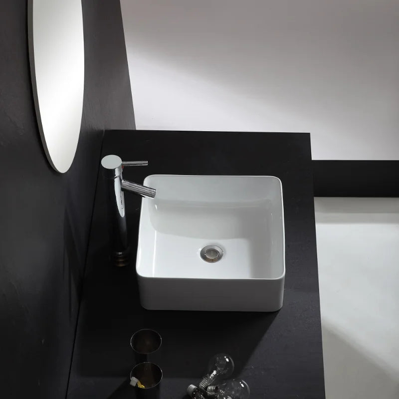 White Bathroom Sinks Light Luxury Bathroom fixtures Square Wash basin Home Round Kitchen Sink Toilet Washing Sink