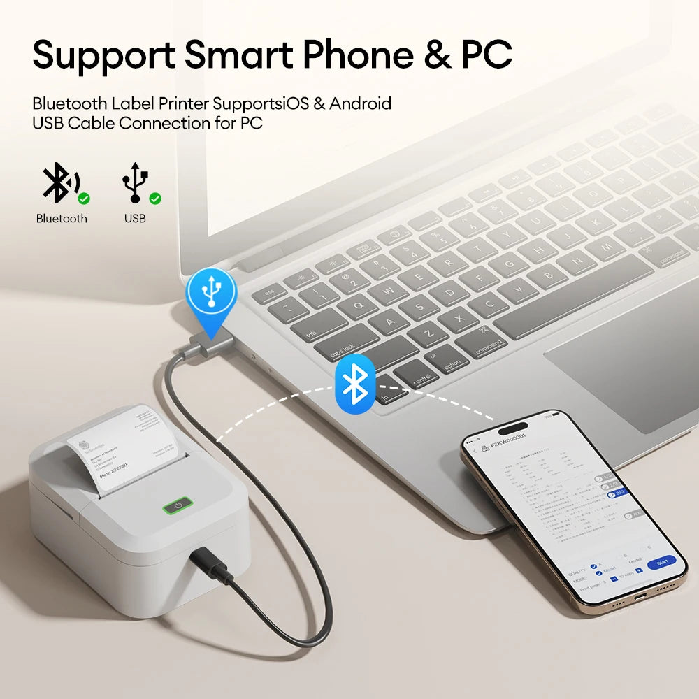 Marklife X2 Mini Portable Label Printer 2Inch Handheld Thermal Printer Mobile Bluetooth Wireless Adhesive Label Labeling Machine
