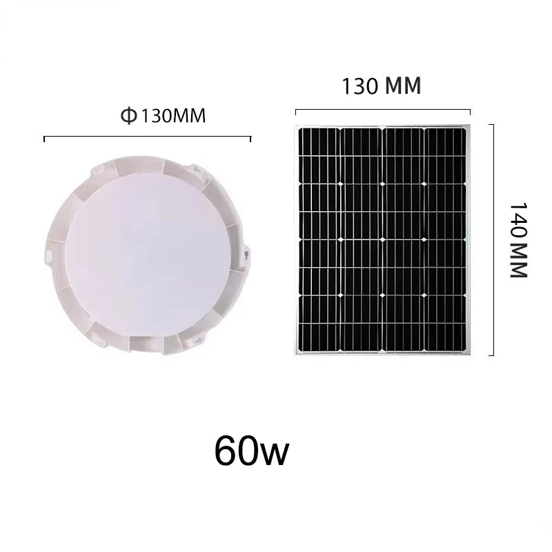 60/500W LED Solar Ceiling Light Pendant Light Outdoor Indoor Solar-Power Lamp with Line Corridor Light for Garden Decoration Hot