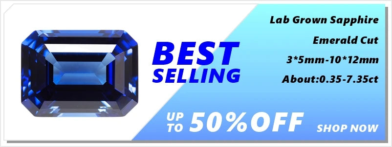 ABCLab Grown Sapphire Royal Blue Color Multiple Cuts Available Gems For Jewelry Setting&Custom Design Selectable Certificate