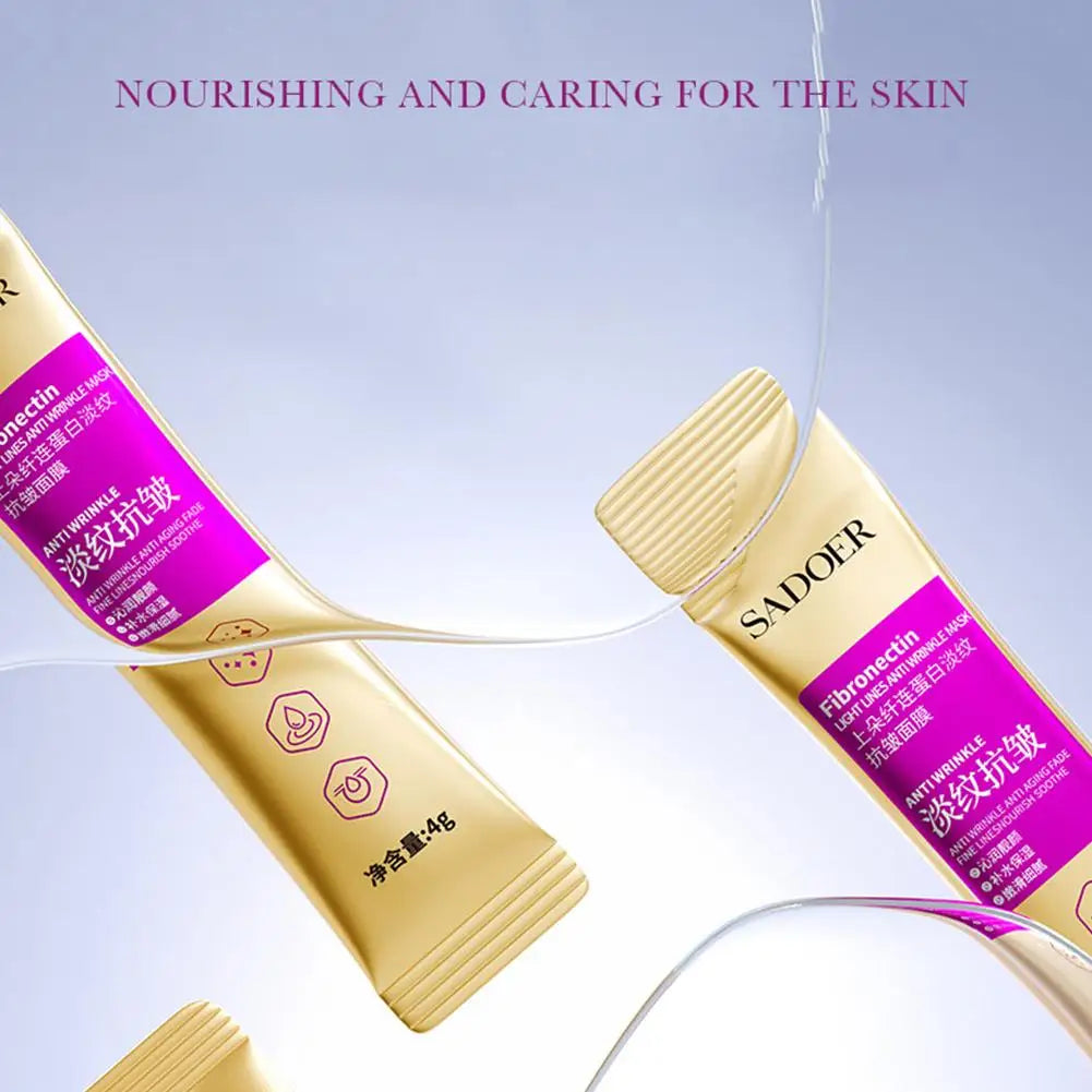 4g X 20pcs Fibronectin Anti-Wrinkle Facial Masks Moisturizing Skin Lifting Elastic Smooth Beauty & Health Face Care