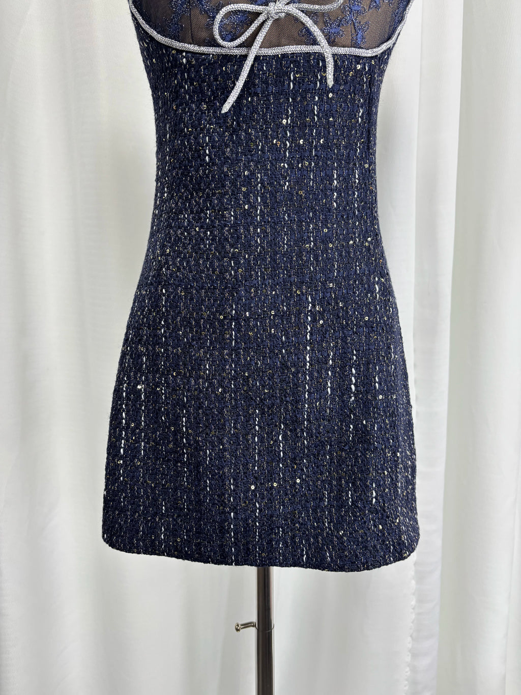 Real Shot Women's Luxury Sequin Sling Dress 2025 Fall New Chic Bodycon Mini Dress Sexy Lace Patchwork Waist Cinched Party Dress