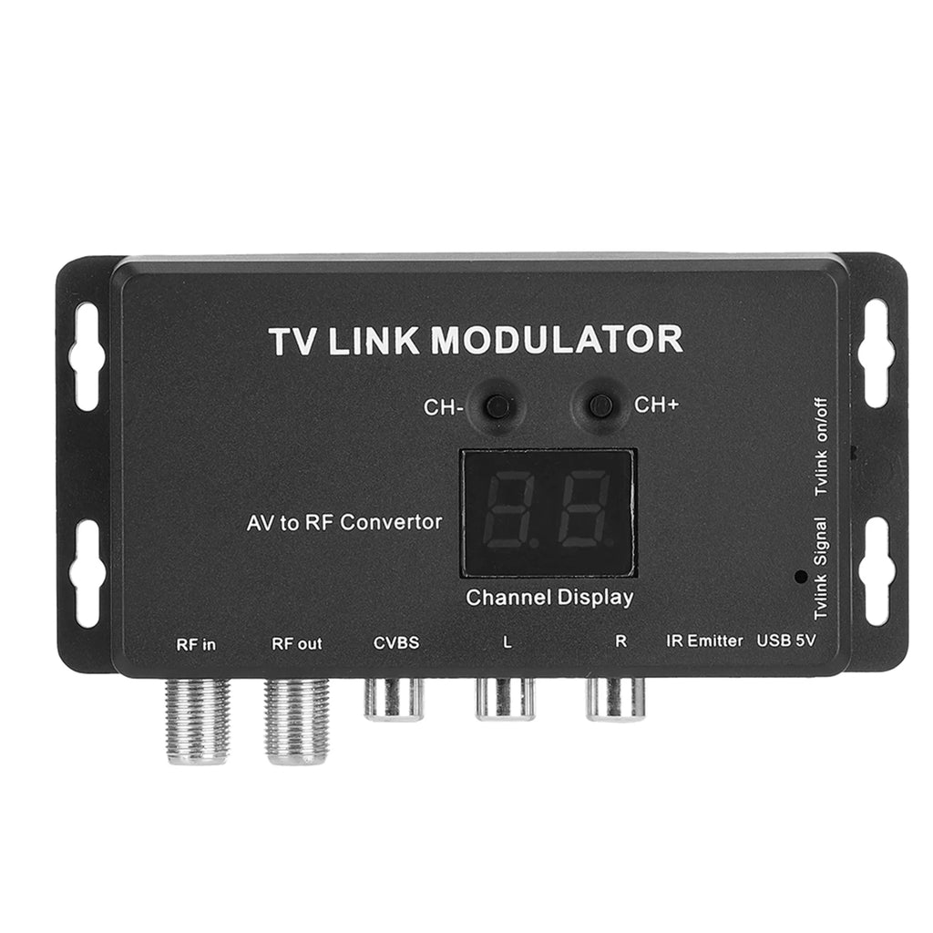 IR Extender Adapter TM70 UHF TV LINK Modulator AV To RF Converter IR Extender With Channel Display Modulator AV To RF Converter