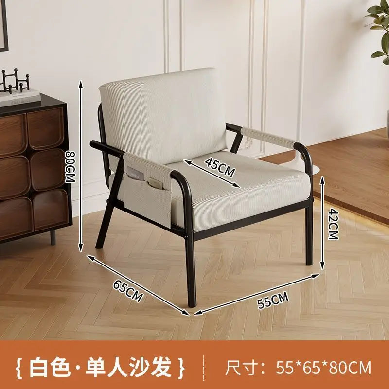 LH fabric sofa living room small apartment double sofa simple bedroom home