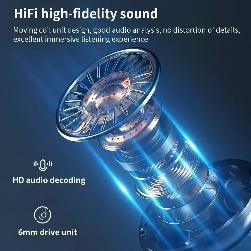 Wireless Gaming Headsets TWS Earphones 9D Stereo Sound Quality Bluetooth Headphones with Microphone for Gaming and Music