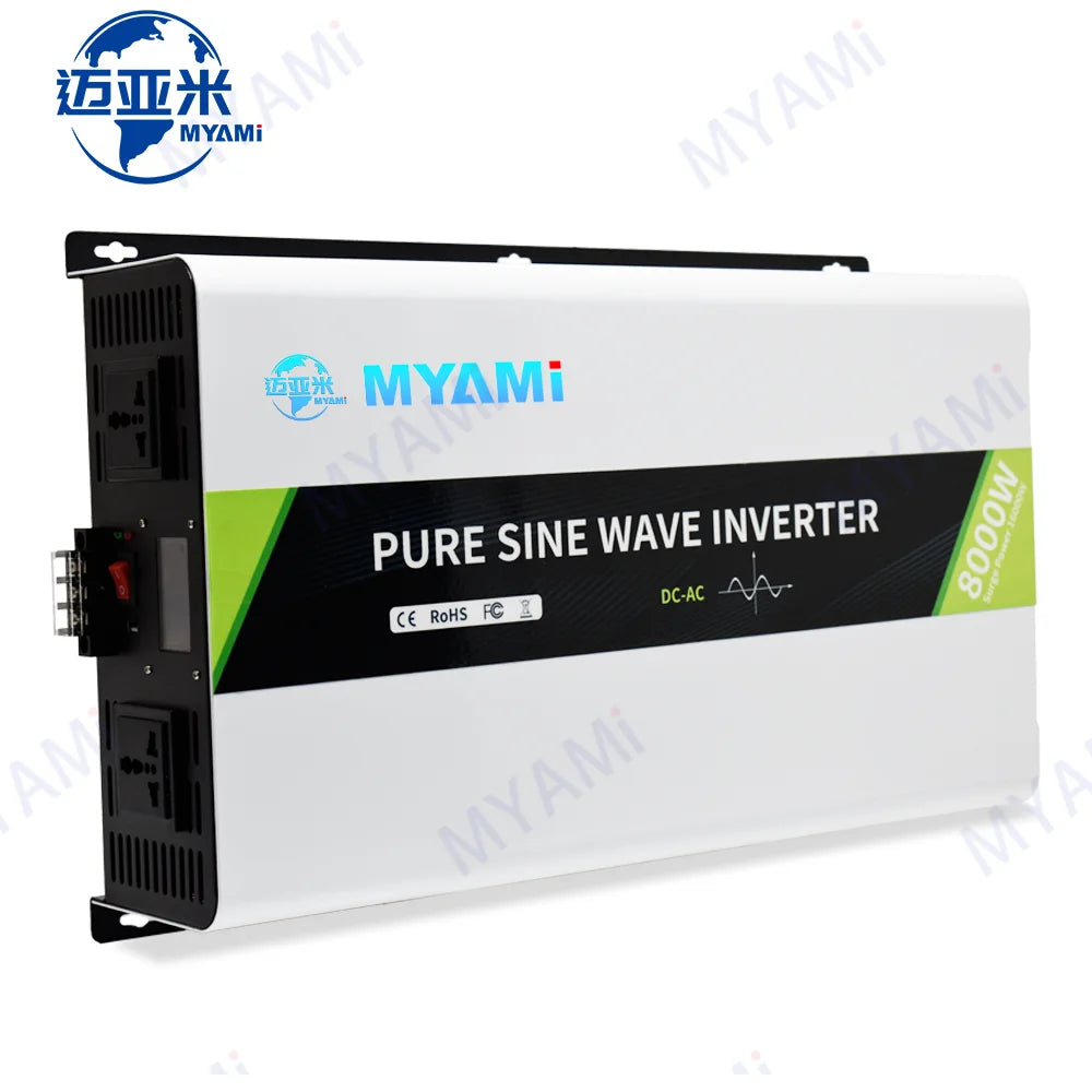 Myami 8000w Peak Solar Power Inverter 16000w Dc 24v 48v Ac 110v 220v Off-grid Pure Sine Wave Air Conditioner Motor Industrial