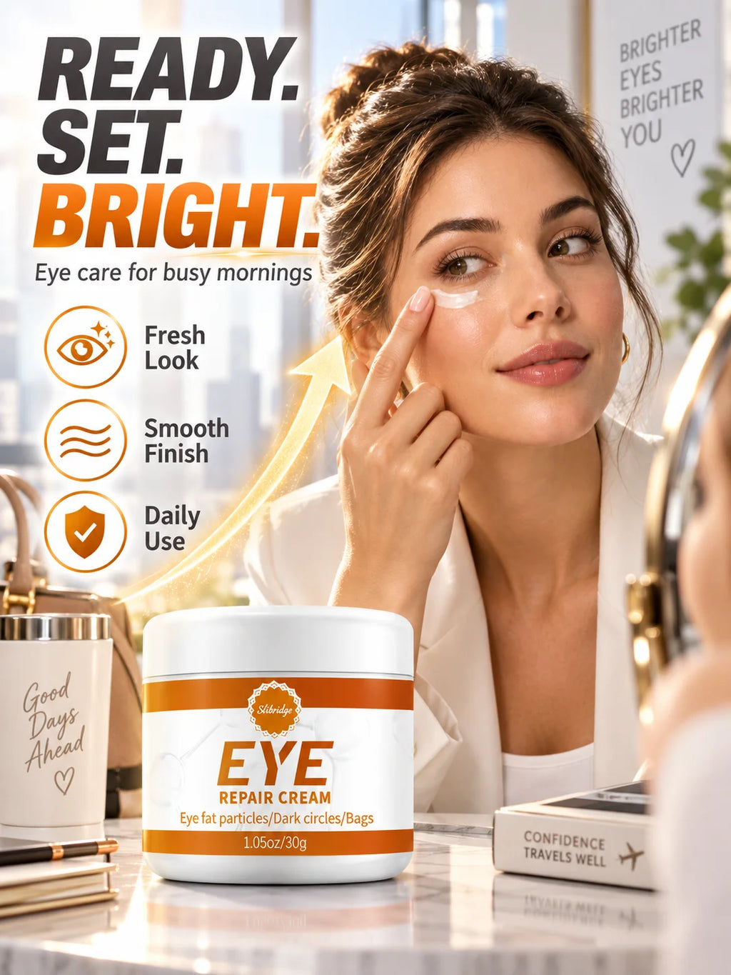 Fast Firming Eye Cream with Nourishes Eye Area Reduces Eye Bags Fades Dark Circles Daily Care for Men Women