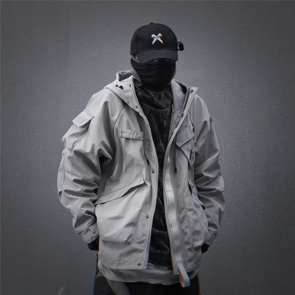 11 BYBB'S DARK 2025 Tactical Jackets Hooded Windbreaker Mens Cargo Function Jacket Fashion Coats Outwear Techwear Streetwear  ﻿