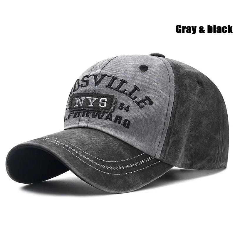 New Style Washed Old Letter Embroidered Caps Outdoor Fashion Personality Street Sun Visor Baseball Cap