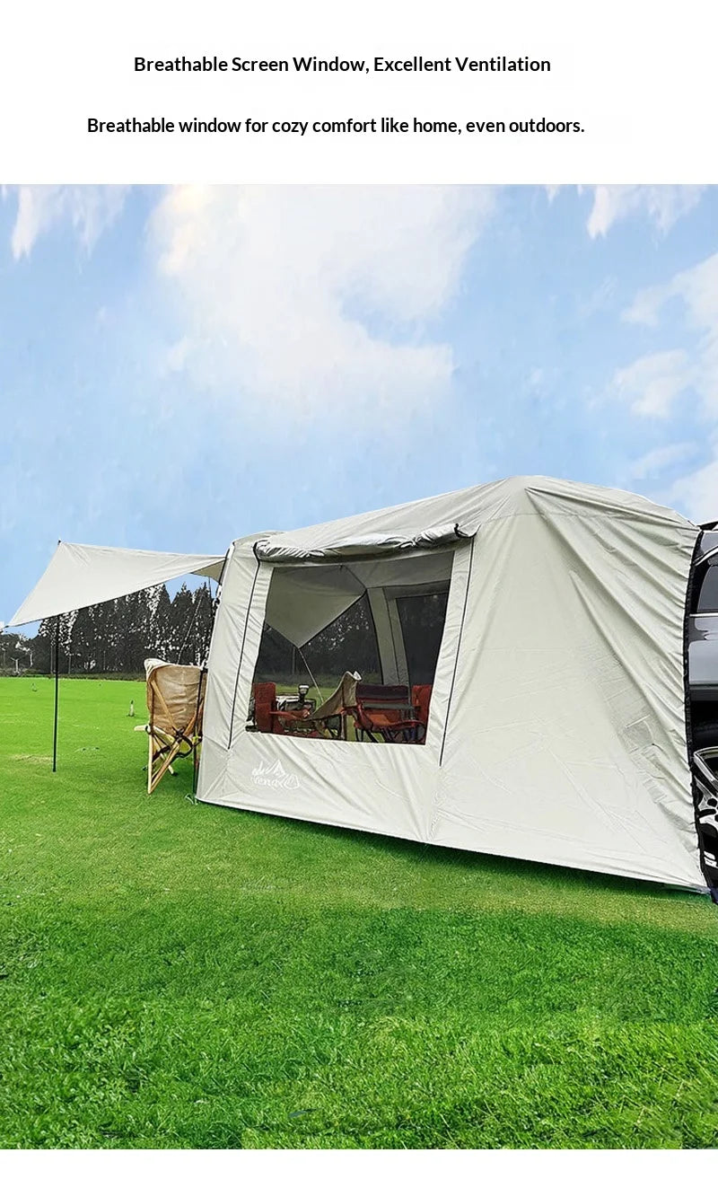 Lohascamping Car box docking tent  Portable Waterproof SUV Tail Tent 3-4 people Dome tent Sunshade Tunnel style tent,Large tent,