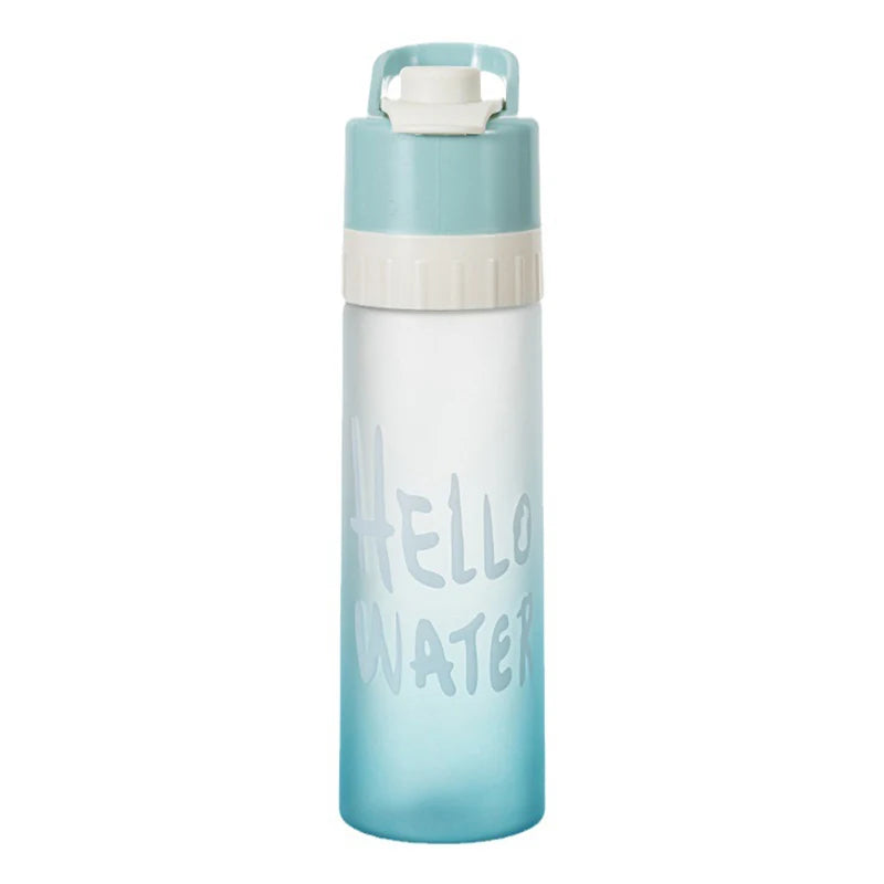 650ml Portable Spray Water Bottle Outdoor Sports Fitness Large Capacity Water Cup Jet Spray Bottle