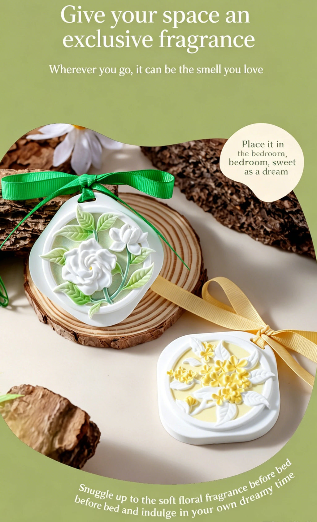 Plant Aroma, Aromatherapy Gypsum Sheet, Household Wardrobe Aroma Hanging Decoration, Car Solid Perfume Fragrance