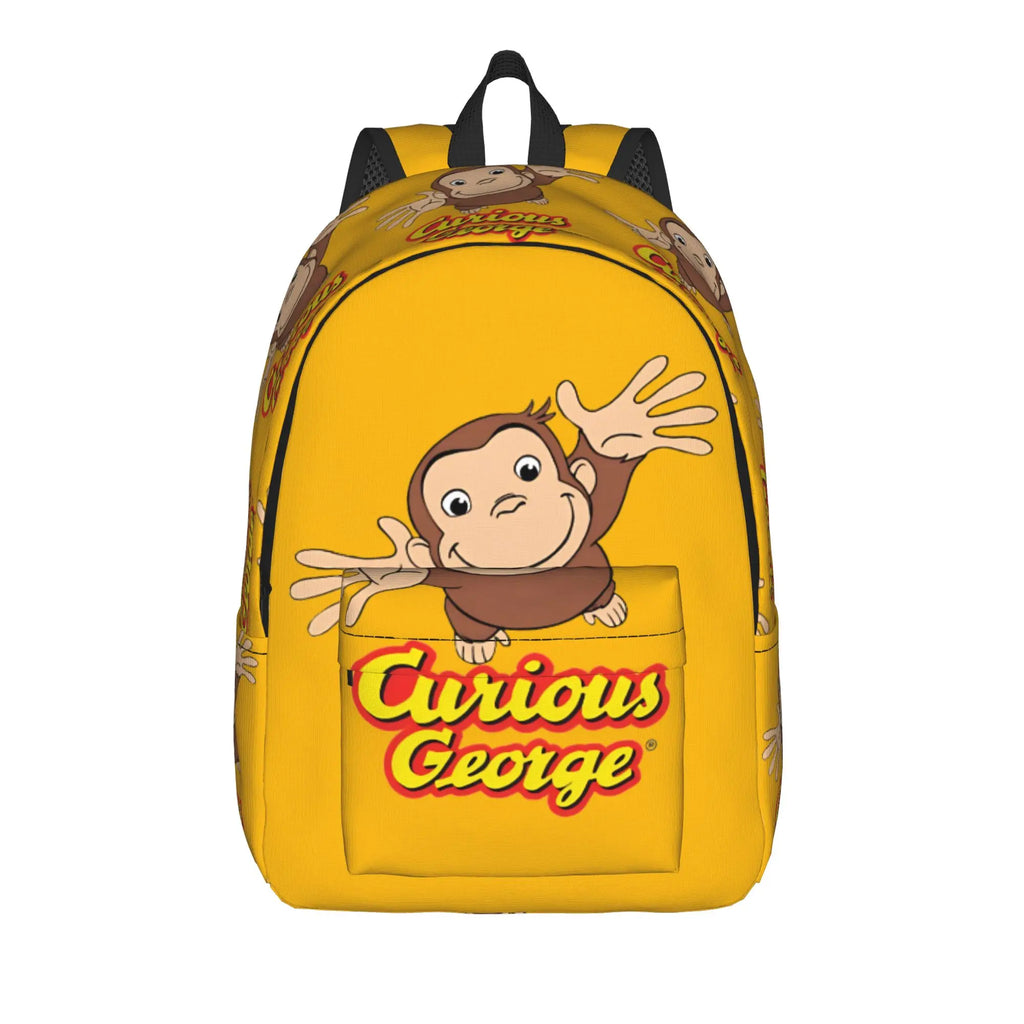 Curious George Multifunctional Stickers Backpack  Trekking Backpacks Student Colorful Soft High School Bags Style Rucksack