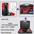 New 12V 99800mAh Portable Car Jump Starter Battery Booster Pack with Digital Display, Heavy-Duty Clamps & Carry Case