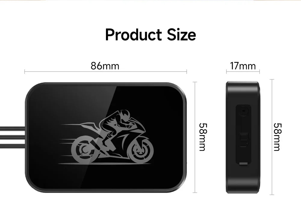 Motorcycle Action Camera Recorder Front & Rearview Waterproof Dual Full Motorcycle DVR Dash Cam Night Vision WiFi Smart Connect