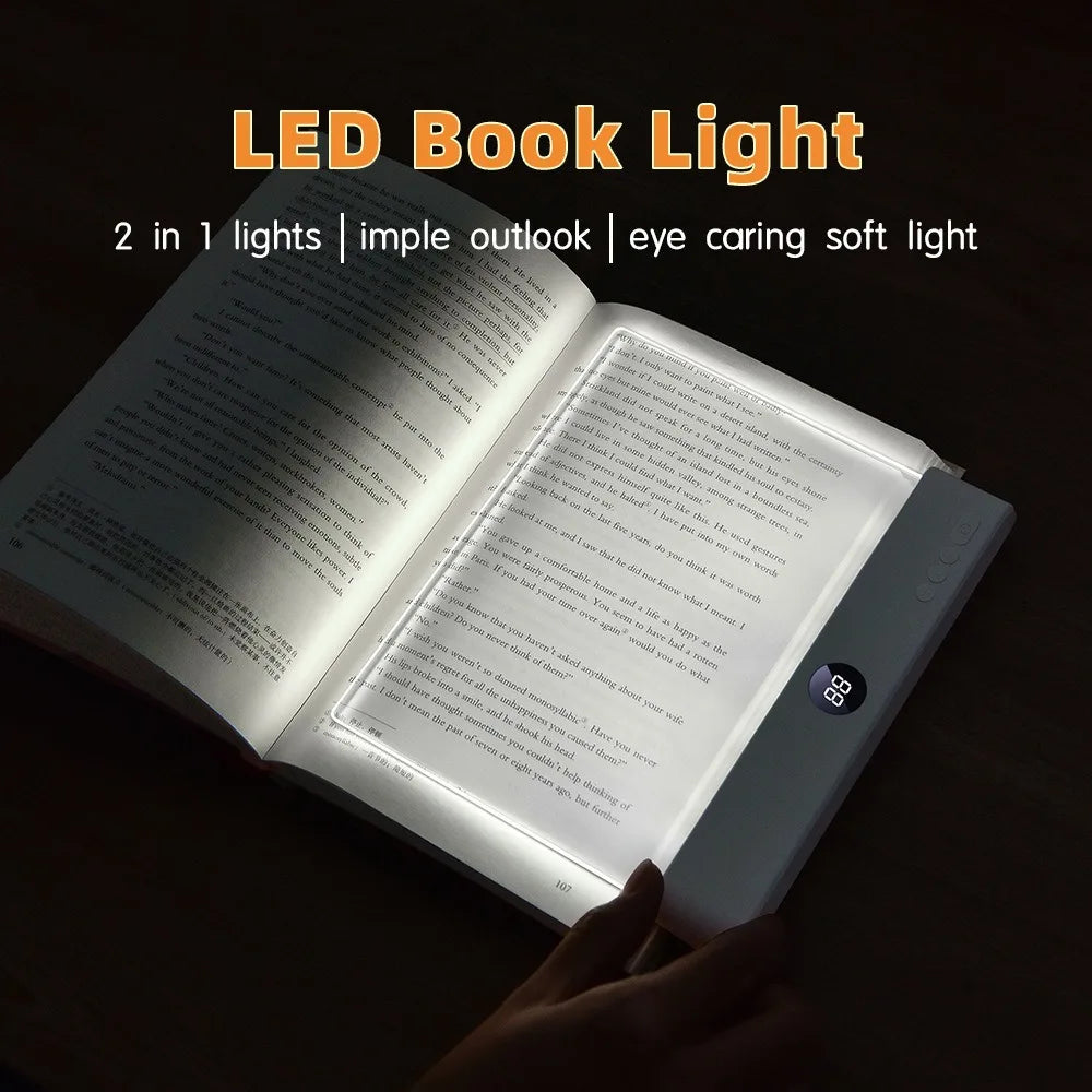 LED Flat Panel Night Vision Reading Light Eye Protection Reading Light Usb Charging Student Night Reading Lamp Book Lamp Indoor