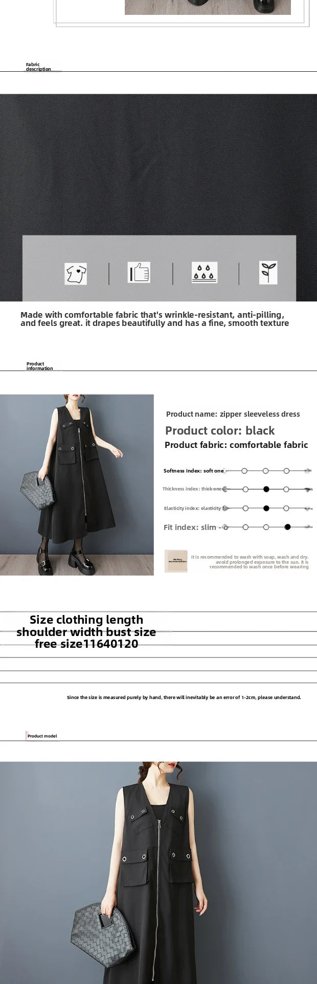 Summer 2026 Loose k Faion V-Ne Zipper Vest Dr Patchwork 3D ket Personali Dr Retro Sle Midi Skirt Dr