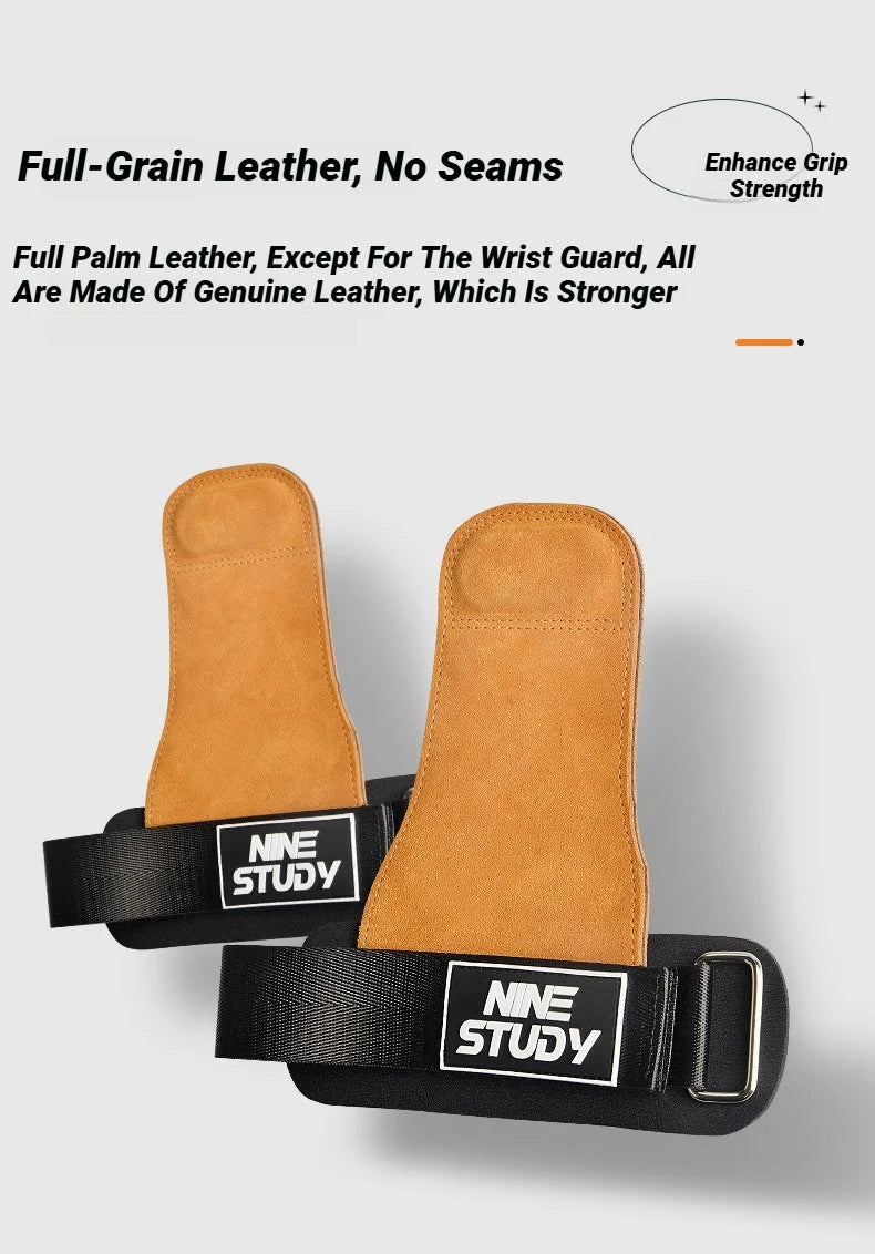 1Pair Gym Pull-Up Grip Strap Wrist Straps Anti-Slip Weight Power Belt Lifting Pads Deadlift Workout Palm Protection Gloves