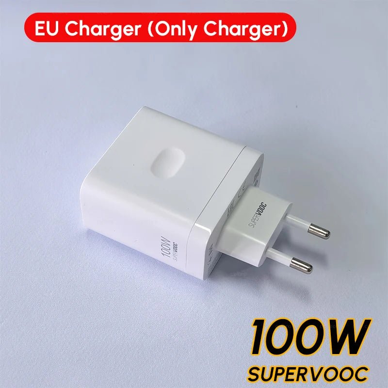 Oneplus Charger Original 100W 80W USB Adapter SUPERVOOC Type C 10A Cable For Oppo Realme Fast Chargers One Plus 15 13 12  11 Pro