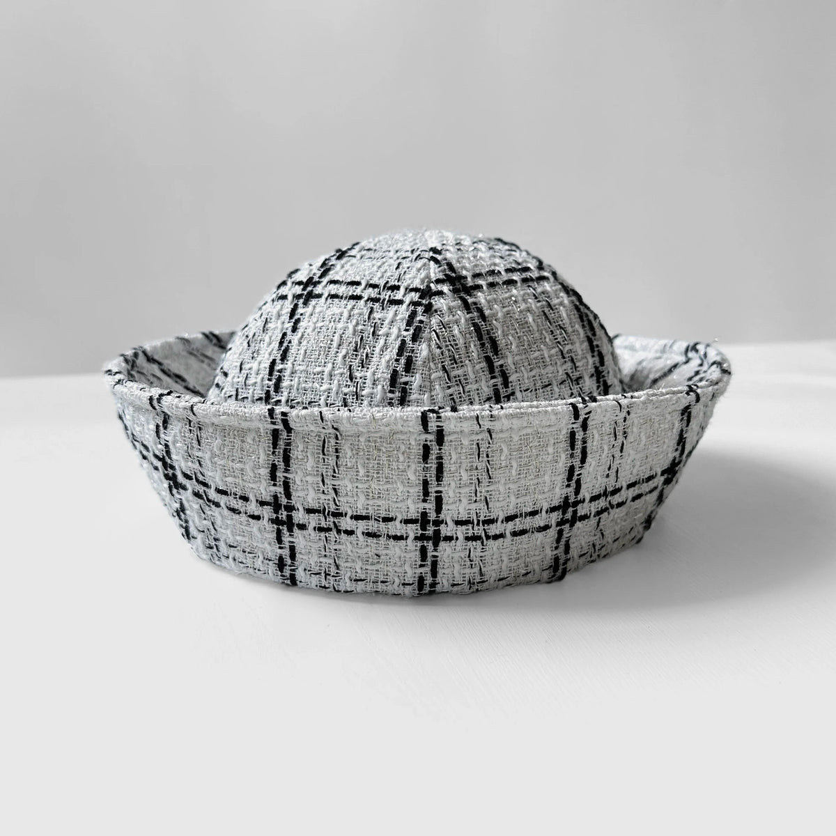 Fall Elegant Tweed Berets for Women Sailor Hat Japanese Versatile Naval Winter Fashion Party Warm Cute Jk Y2K Bucket Hat