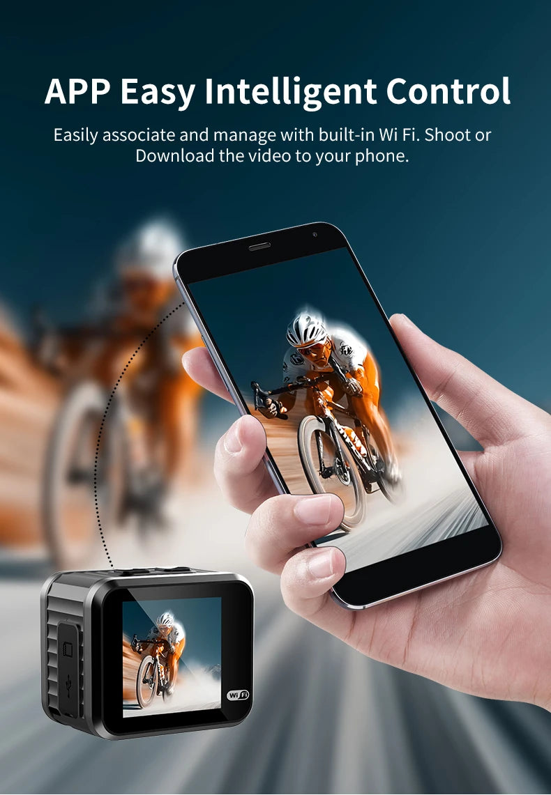 VIRAN MINI V8 Action Cam Ultra HD Bicycle Helmet Camera 145 ° Wide Angle Mini Car Dash Cam Waterproof Video Recorder Sports DV