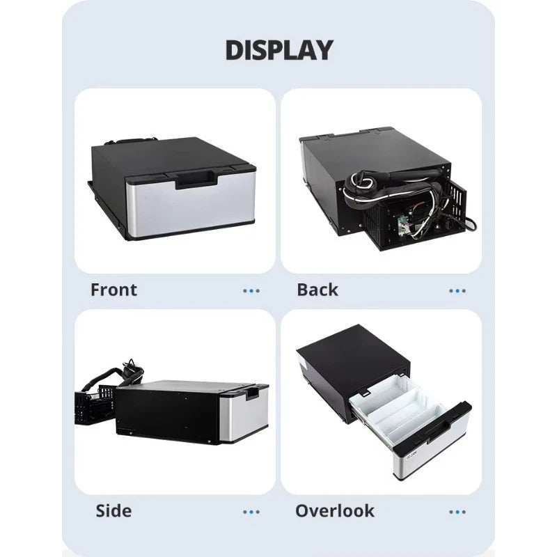 23L Compressor Drawer Car Fridge DC12V 24V Built-in Refrigerator For Truck RV Camper Van Yacht Boat Outdoor Cooling Cooler