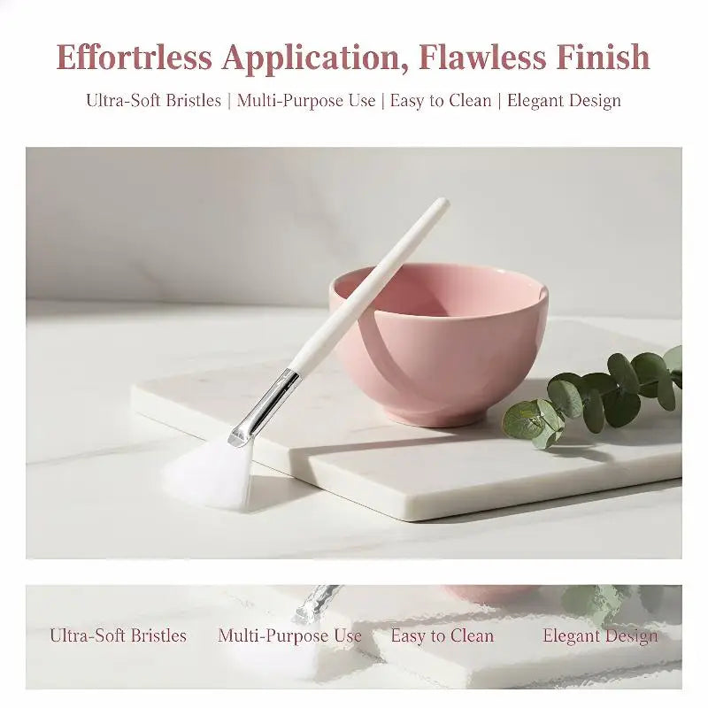 Fan-Shaped Makeup Brush Facial Mask Brush Soft Applicator Brushes Facial Beauty Tool DIY Tool